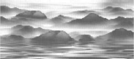 线条山水