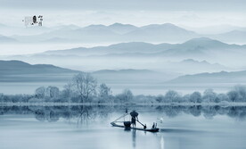 意境水墨山水画