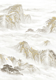 新中式山水玄关