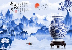 青花瓷背景