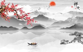 中式水墨山水