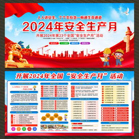 2024年安全生产月展板