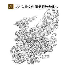凤凰矢量花纹