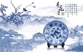 青花瓷背景