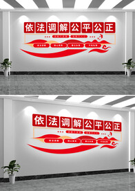 以和为贵文化墙调解室