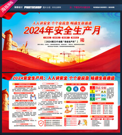 2024年安全生产月展板