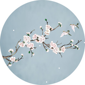 新中式手绘花鸟