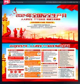 2024年安全生产月展板