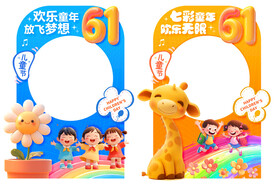 61儿童节拍照框