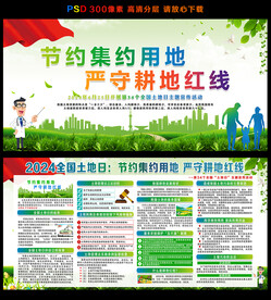 2024年全国土地日展板