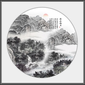 黑白水墨画