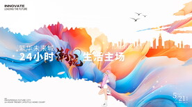 地产商业街区灯箱展板