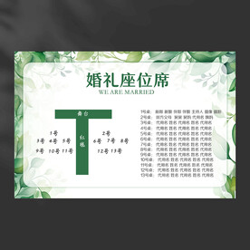 婚礼席位图