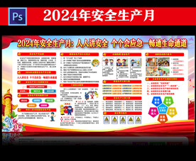 2024年安全生产月展板