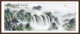 山水画山水风景