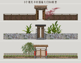 乡村围墙大门