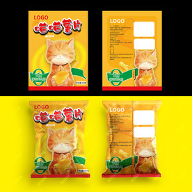 薯片零食包装平面图