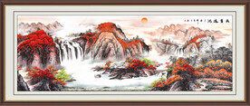 山水国画山水画