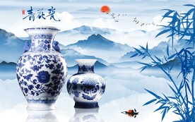 青花瓷背景