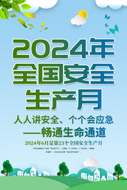 安全生产月海报
