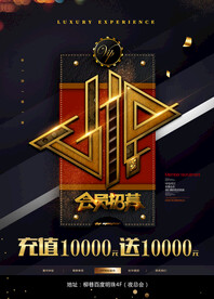 VIP黑金海报