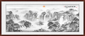 水墨中堂画 