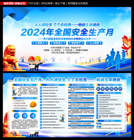 2024年安全生产月宣传展板