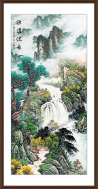 竖幅山水国画