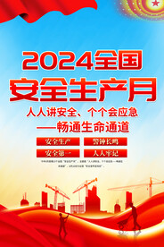 安全生产月海报