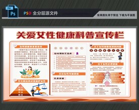 关爱女性健康展板
