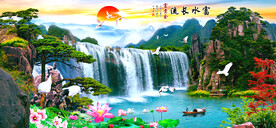  巨幅山水画