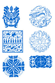 青花矢量花纹