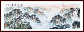 泰山日出国画