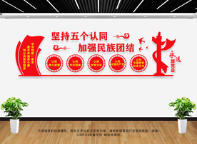 五个认同文化墙