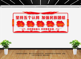 五个认同文化墙