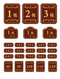 楼层牌门牌