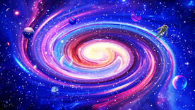 蓝色星空背景 唯美星空 星球 