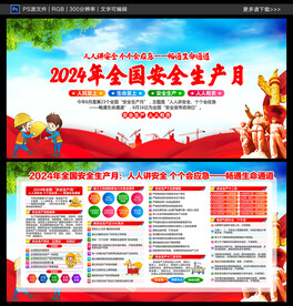 2024年安全生产月展板