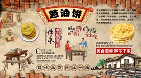 葱油饼背景墙