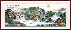 酒店大堂山水画