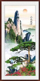 黄山迎客松 山水风景迎客松