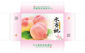 水蜜桃包装平面展开图