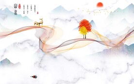 山水背景