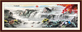山水画山水风景