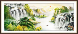山水水墨风景画