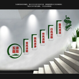 医院楼梯文化墙