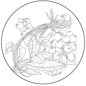 水果花鸟