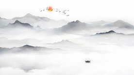意境禅意水墨山水电视背景