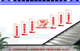 六要好教师楼梯文化墙