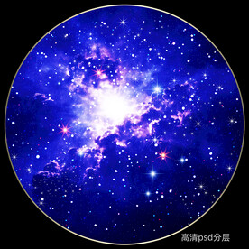 圆形星空装饰画